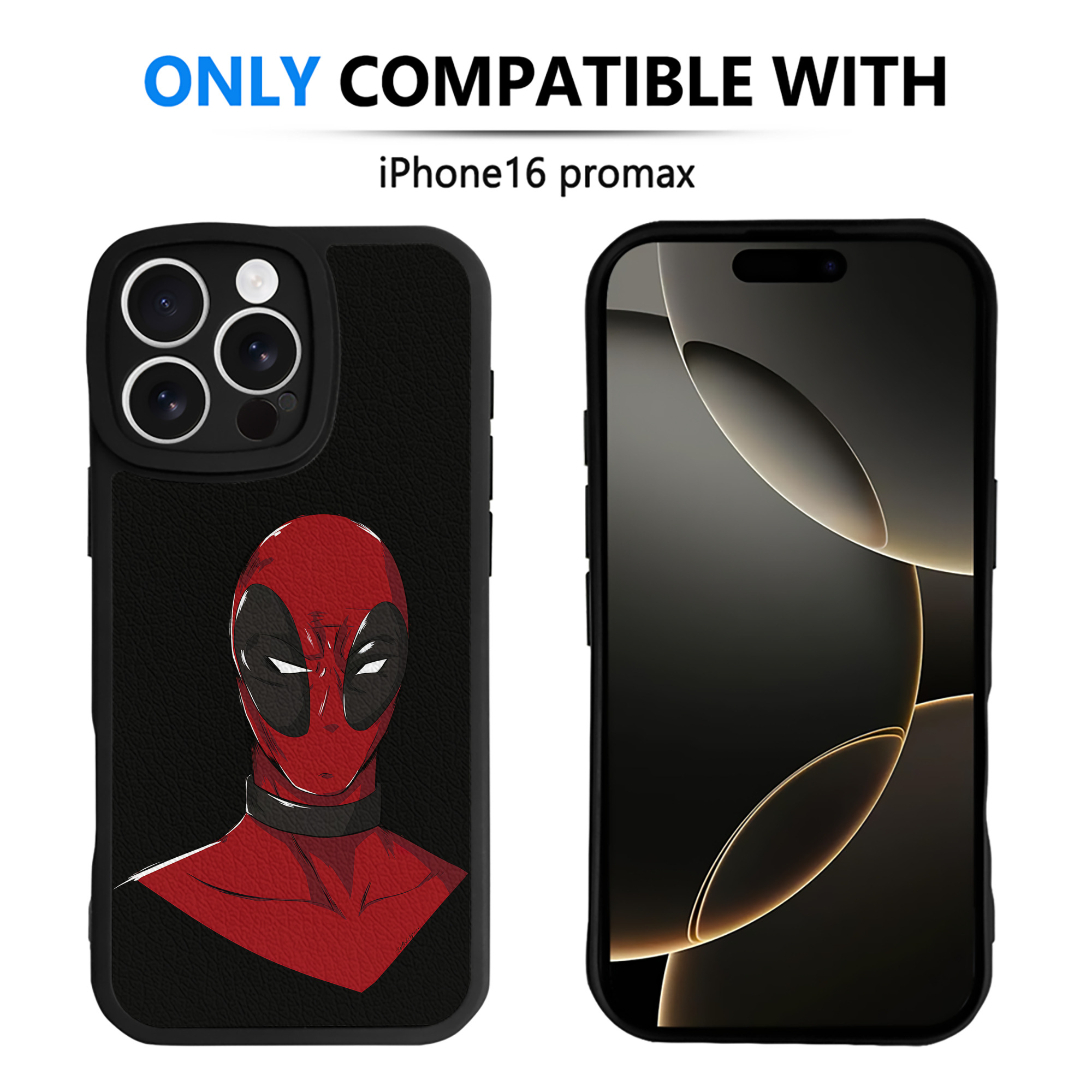 （画像用） Deadpool デッドプール 【iPhone 16シリーズ対応】シリコンスマホケース（レザー調） 材質：シリコン